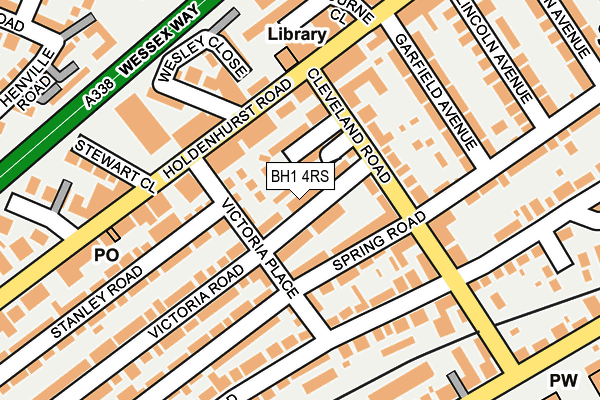 BH1 4RS map - OS OpenMap – Local (Ordnance Survey)
