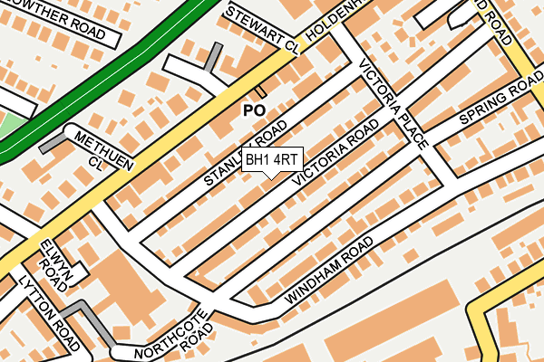BH1 4RT map - OS OpenMap – Local (Ordnance Survey)