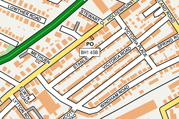 BH1 4SB map - OS OpenMap – Local (Ordnance Survey)