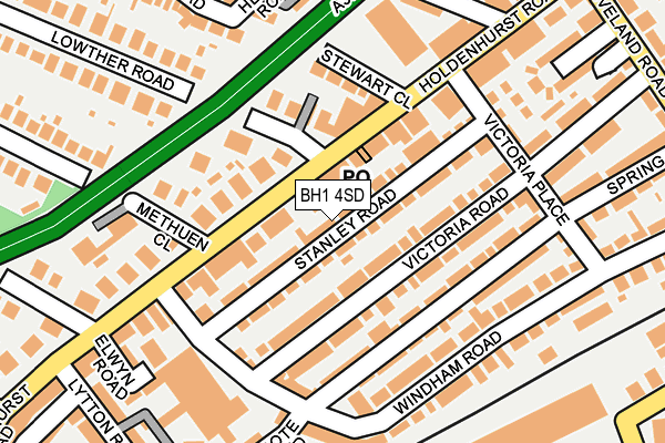 BH1 4SD map - OS OpenMap – Local (Ordnance Survey)