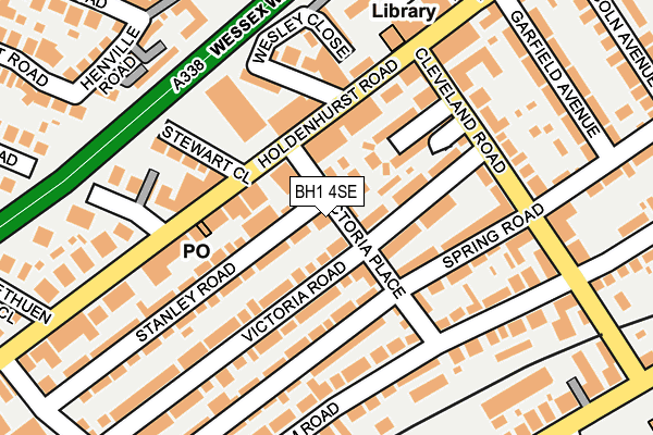 BH1 4SE map - OS OpenMap – Local (Ordnance Survey)