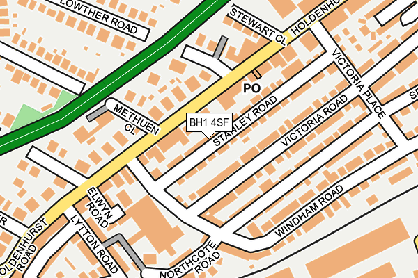 BH1 4SF map - OS OpenMap – Local (Ordnance Survey)