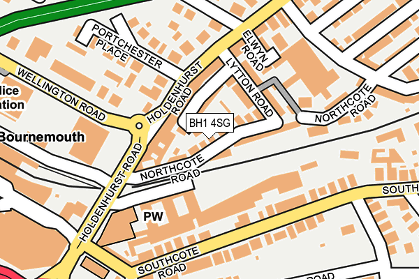 BH1 4SG map - OS OpenMap – Local (Ordnance Survey)