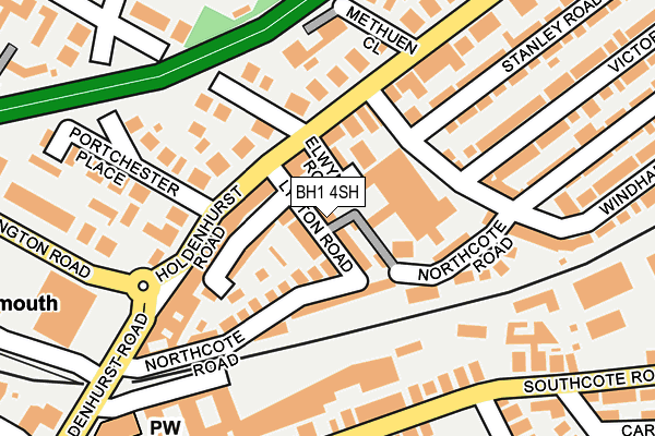 BH1 4SH map - OS OpenMap – Local (Ordnance Survey)