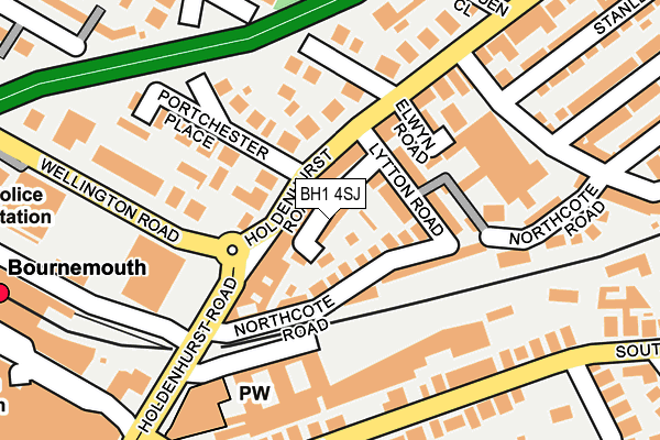 BH1 4SJ map - OS OpenMap – Local (Ordnance Survey)