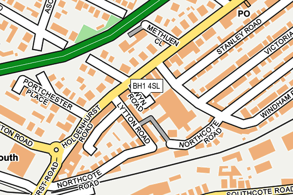 BH1 4SL map - OS OpenMap – Local (Ordnance Survey)