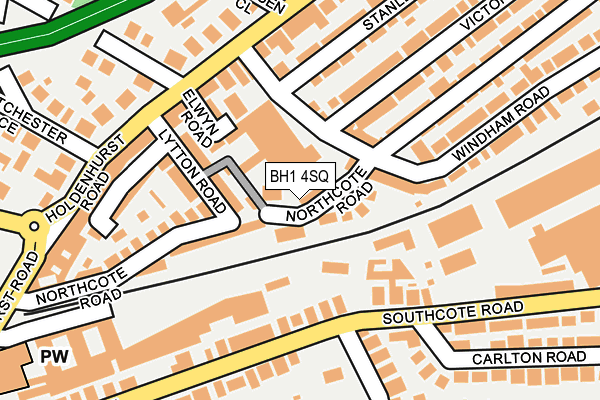 BH1 4SQ map - OS OpenMap – Local (Ordnance Survey)
