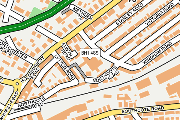 BH1 4SS map - OS OpenMap – Local (Ordnance Survey)