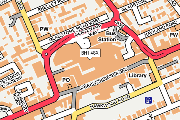 BH1 4SX map - OS OpenMap – Local (Ordnance Survey)