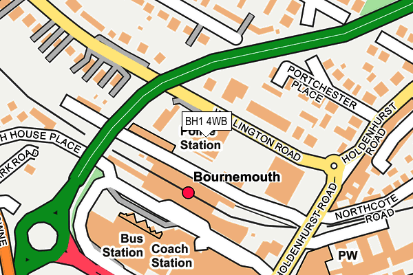 BH1 4WB map - OS OpenMap – Local (Ordnance Survey)