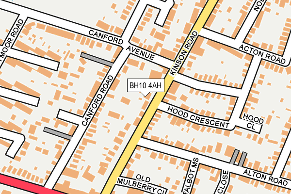 BH10 4AH map - OS OpenMap – Local (Ordnance Survey)