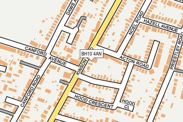 BH10 4AN map - OS OpenMap – Local (Ordnance Survey)