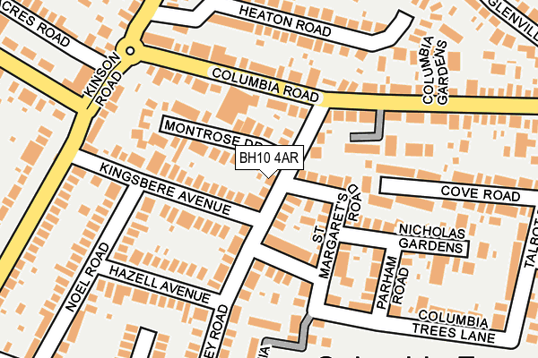 BH10 4AR map - OS OpenMap – Local (Ordnance Survey)