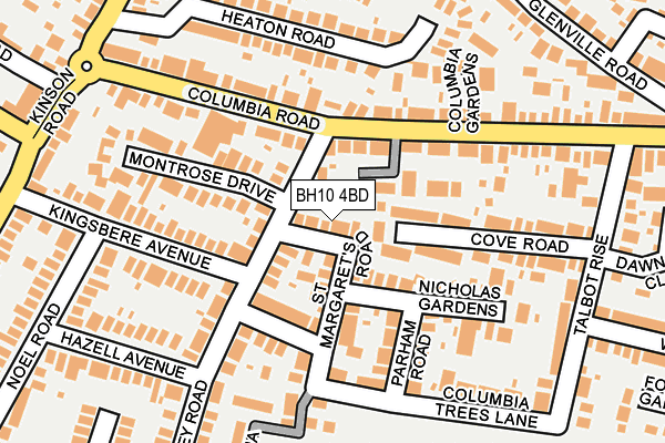 BH10 4BD map - OS OpenMap – Local (Ordnance Survey)