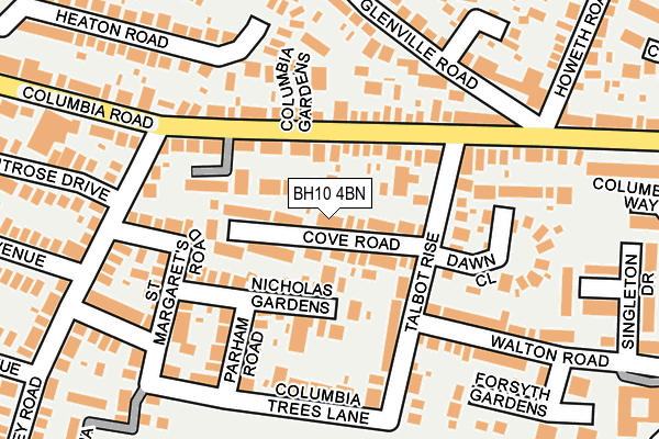 BH10 4BN map - OS OpenMap – Local (Ordnance Survey)
