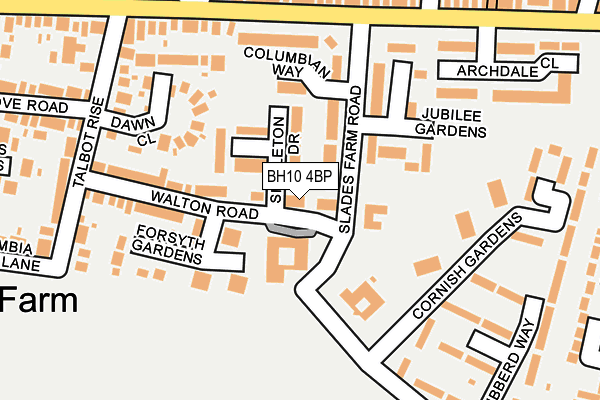 BH10 4BP map - OS OpenMap – Local (Ordnance Survey)