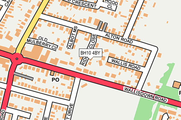 BH10 4BY map - OS OpenMap – Local (Ordnance Survey)
