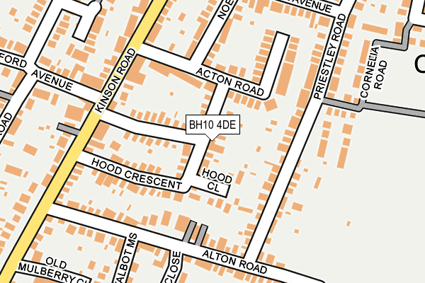 BH10 4DE map - OS OpenMap – Local (Ordnance Survey)