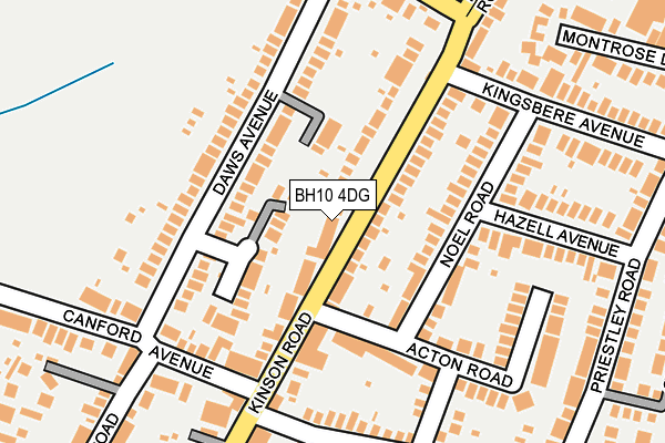 BH10 4DG map - OS OpenMap – Local (Ordnance Survey)