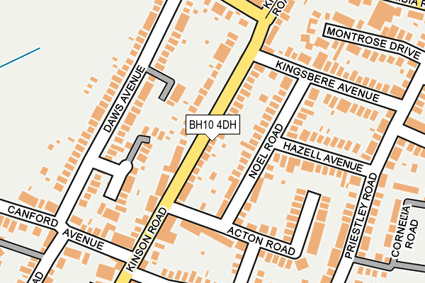 BH10 4DH map - OS OpenMap – Local (Ordnance Survey)