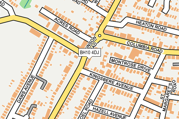 BH10 4DJ map - OS OpenMap – Local (Ordnance Survey)