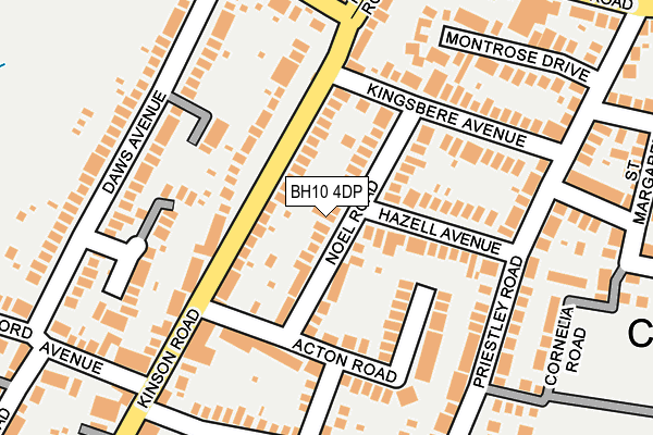 BH10 4DP map - OS OpenMap – Local (Ordnance Survey)