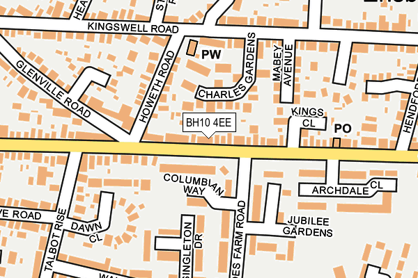 BH10 4EE map - OS OpenMap – Local (Ordnance Survey)