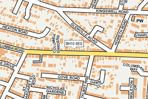 BH10 4EG map - OS OpenMap – Local (Ordnance Survey)