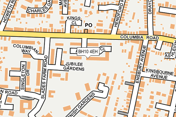 BH10 4EH map - OS OpenMap – Local (Ordnance Survey)