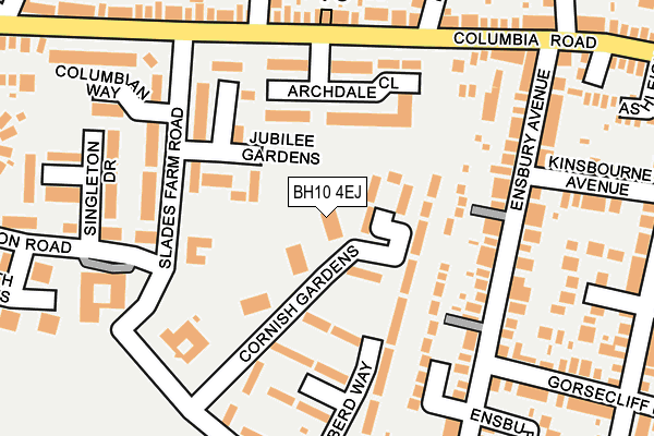 BH10 4EJ map - OS OpenMap – Local (Ordnance Survey)