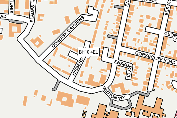BH10 4EL map - OS OpenMap – Local (Ordnance Survey)