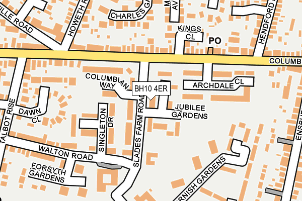 BH10 4ER map - OS OpenMap – Local (Ordnance Survey)