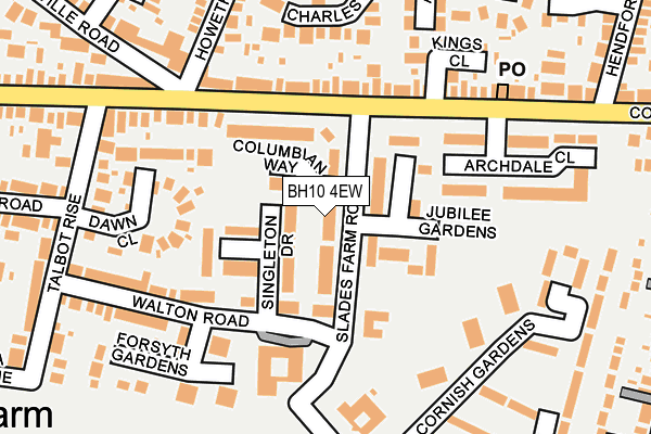 BH10 4EW map - OS OpenMap – Local (Ordnance Survey)