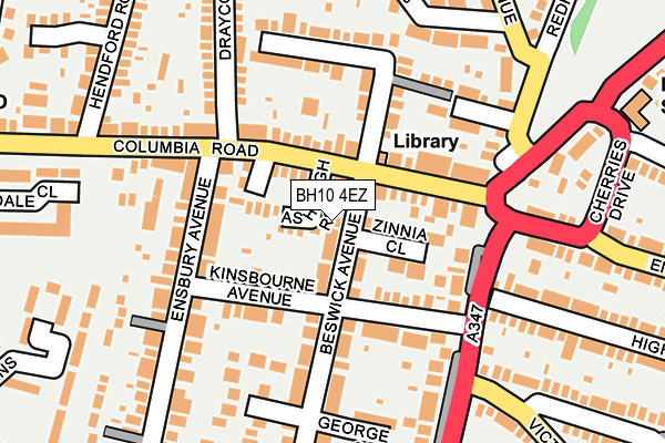 BH10 4EZ map - OS OpenMap – Local (Ordnance Survey)