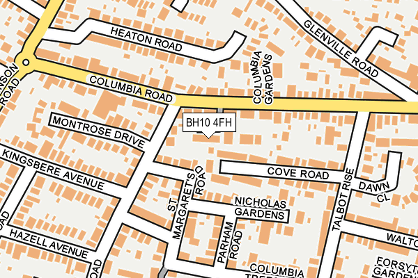 BH10 4FH map - OS OpenMap – Local (Ordnance Survey)