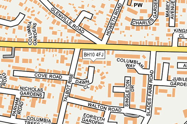 BH10 4FJ map - OS OpenMap – Local (Ordnance Survey)