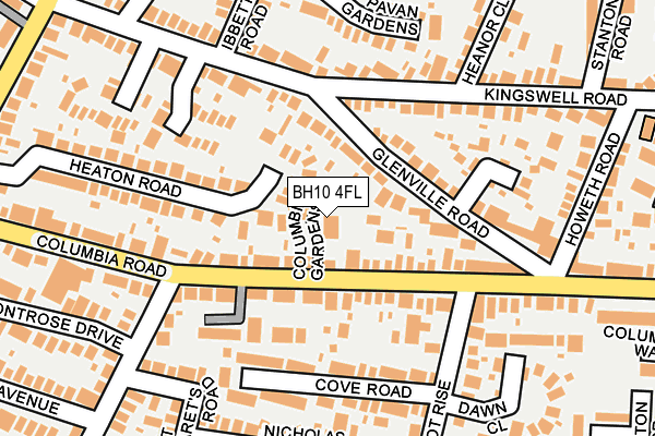 BH10 4FL map - OS OpenMap – Local (Ordnance Survey)