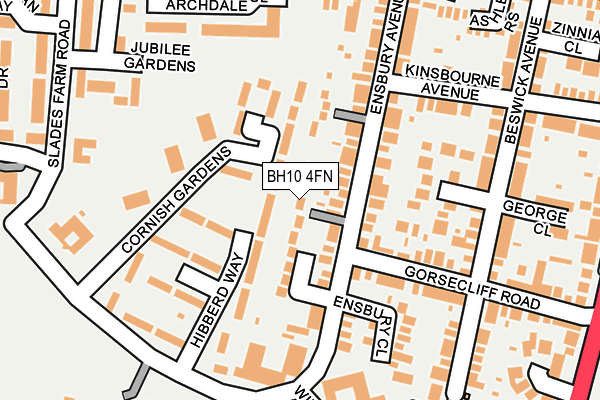 BH10 4FN map - OS OpenMap – Local (Ordnance Survey)