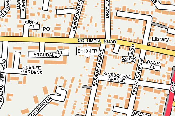 BH10 4FR map - OS OpenMap – Local (Ordnance Survey)