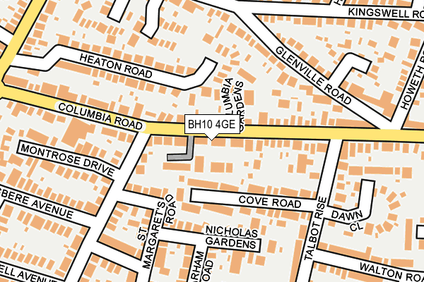 BH10 4GE map - OS OpenMap – Local (Ordnance Survey)