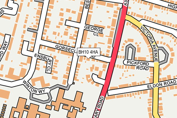 BH10 4HA map - OS OpenMap – Local (Ordnance Survey)