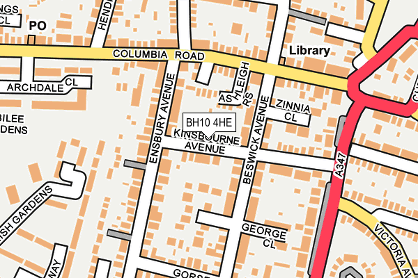 BH10 4HE map - OS OpenMap – Local (Ordnance Survey)