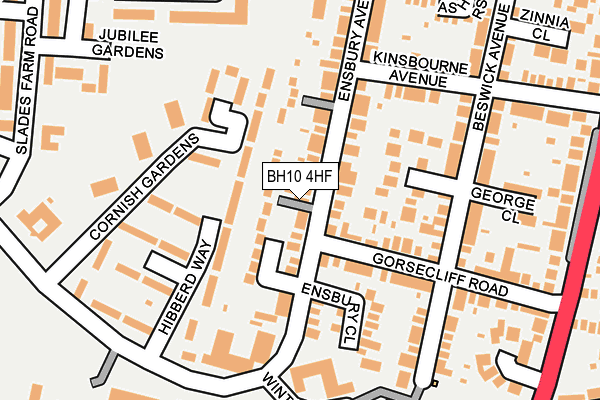 BH10 4HF map - OS OpenMap – Local (Ordnance Survey)