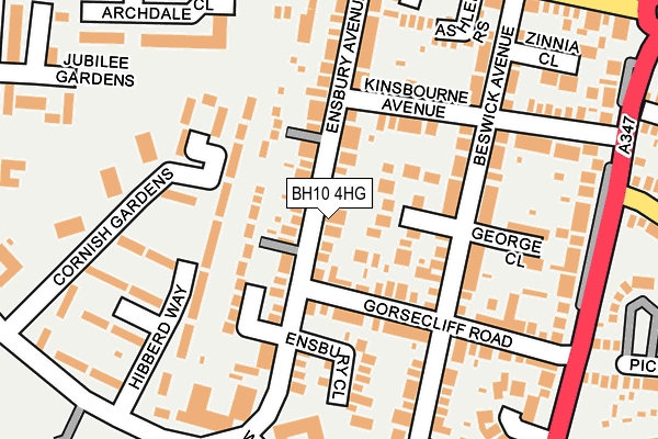BH10 4HG map - OS OpenMap – Local (Ordnance Survey)
