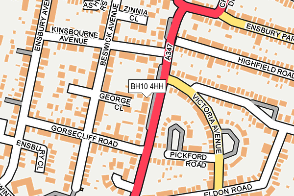BH10 4HH map - OS OpenMap – Local (Ordnance Survey)