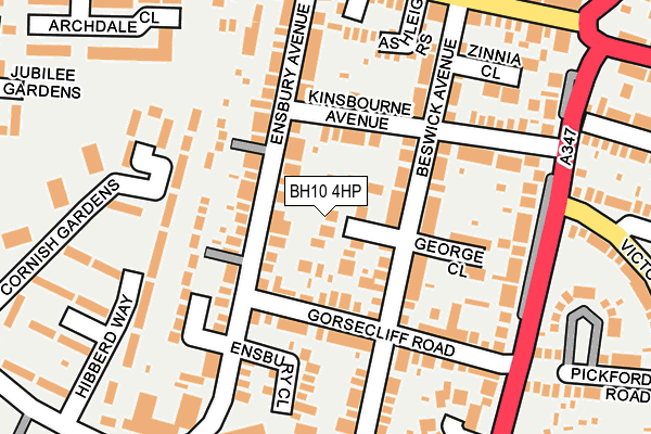 BH10 4HP map - OS OpenMap – Local (Ordnance Survey)