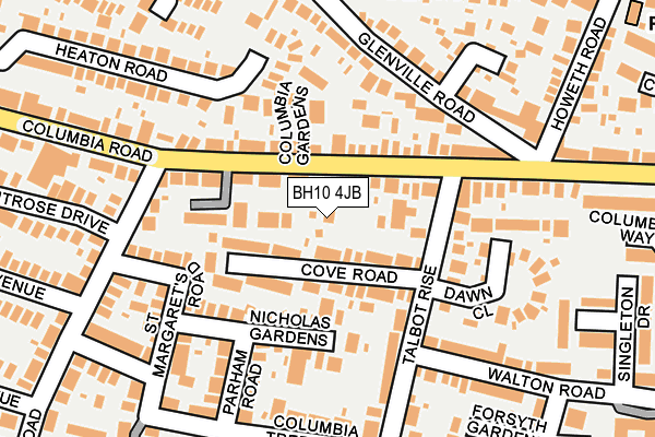 BH10 4JB map - OS OpenMap – Local (Ordnance Survey)
