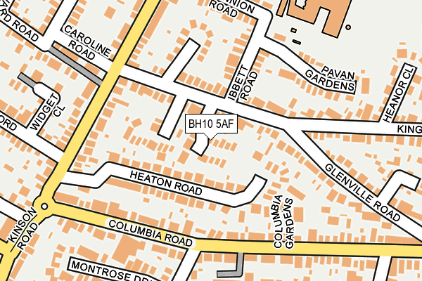 BH10 5AF map - OS OpenMap – Local (Ordnance Survey)