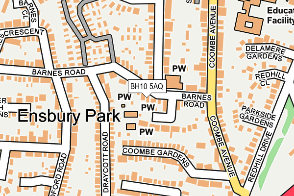 BH10 5AQ map - OS OpenMap – Local (Ordnance Survey)