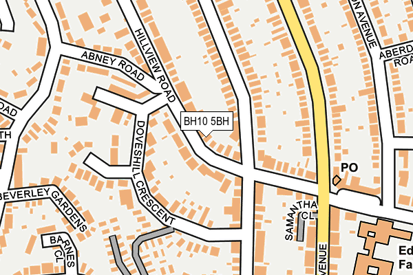 BH10 5BH map - OS OpenMap – Local (Ordnance Survey)